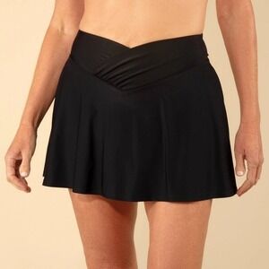 Women's Lands' End Swim Skirt with Built In Panty Black Size M New With Tags
